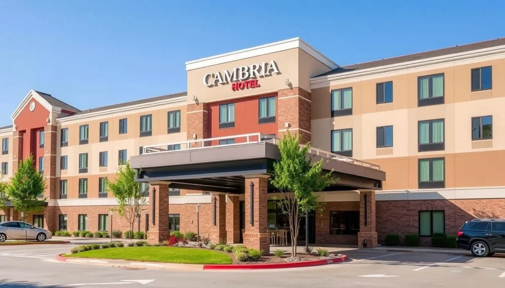 Cambria Hotel Southlake DFW North exterior with modern architecture Cambria Hotel Southlake DFW North exterior with modern architecture