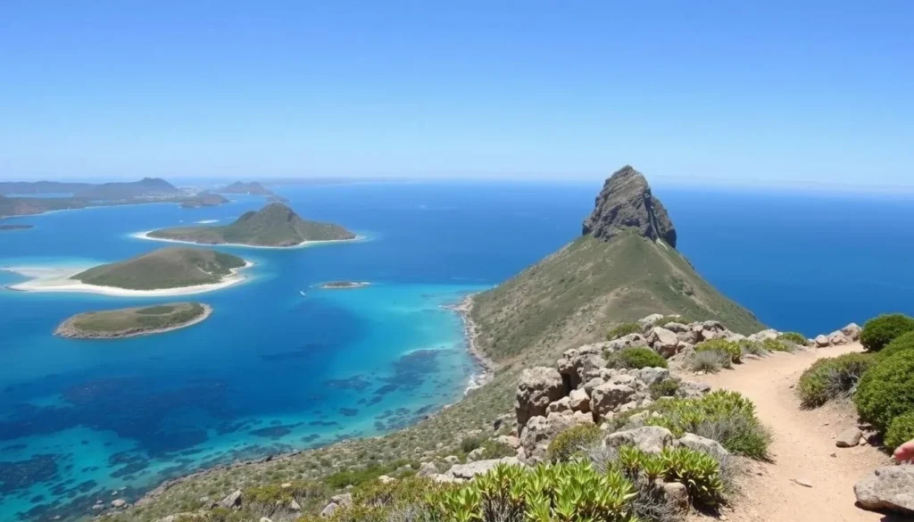 Cape Edgecumbe Walking Trail with views of the Whitsunday Islands