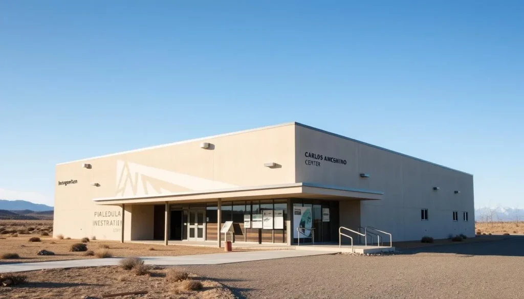 Carlos Ameghino Isthmus Interpretation Center at Peninsula Valdes Argentina entrance