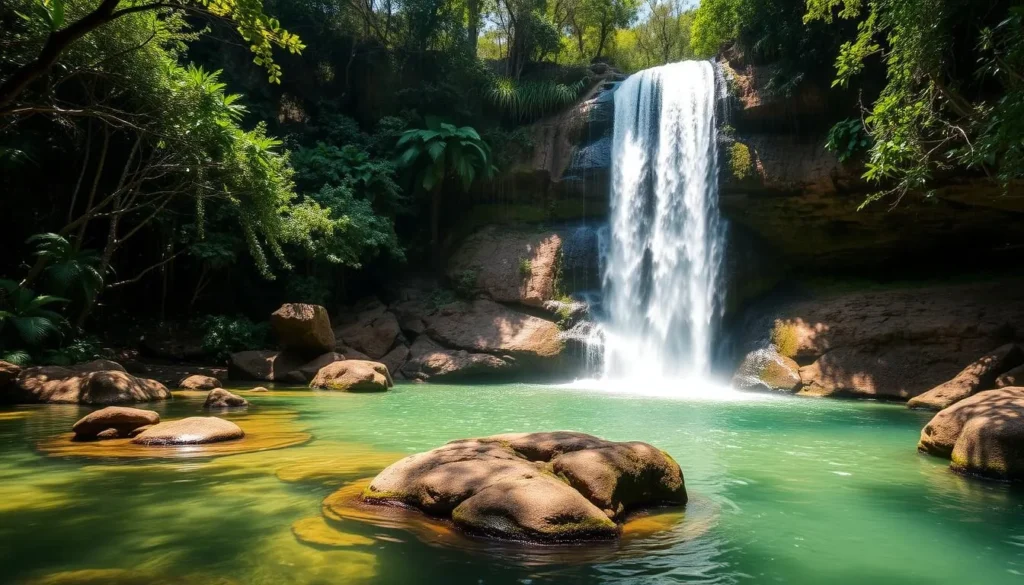 Cascada El Perico waterfall near Guadalupe Colombia