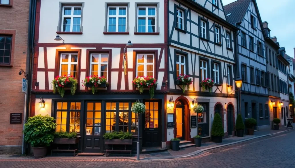 Charming boutique hotel in Strasbourg's La Petite France district with half-timbered architecture and flower boxes