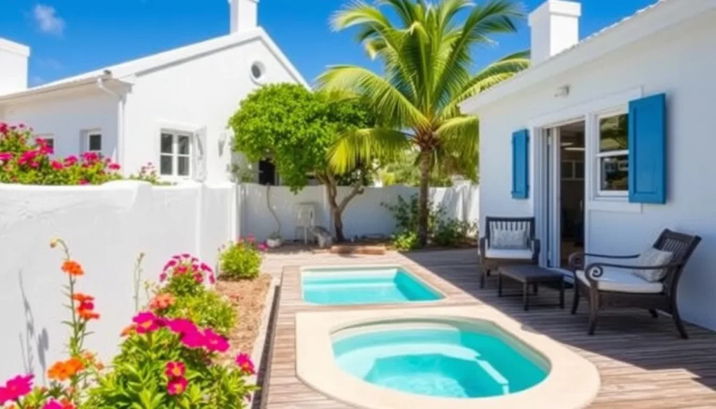 Charming villa accommodation in Stoney Ground Village, Anguilla with pool and garden