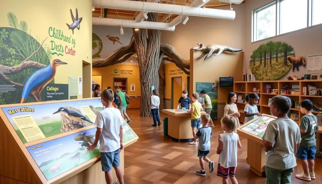 Children's Discovery Center at Guadalupe River State Park with interactive nature exhibits