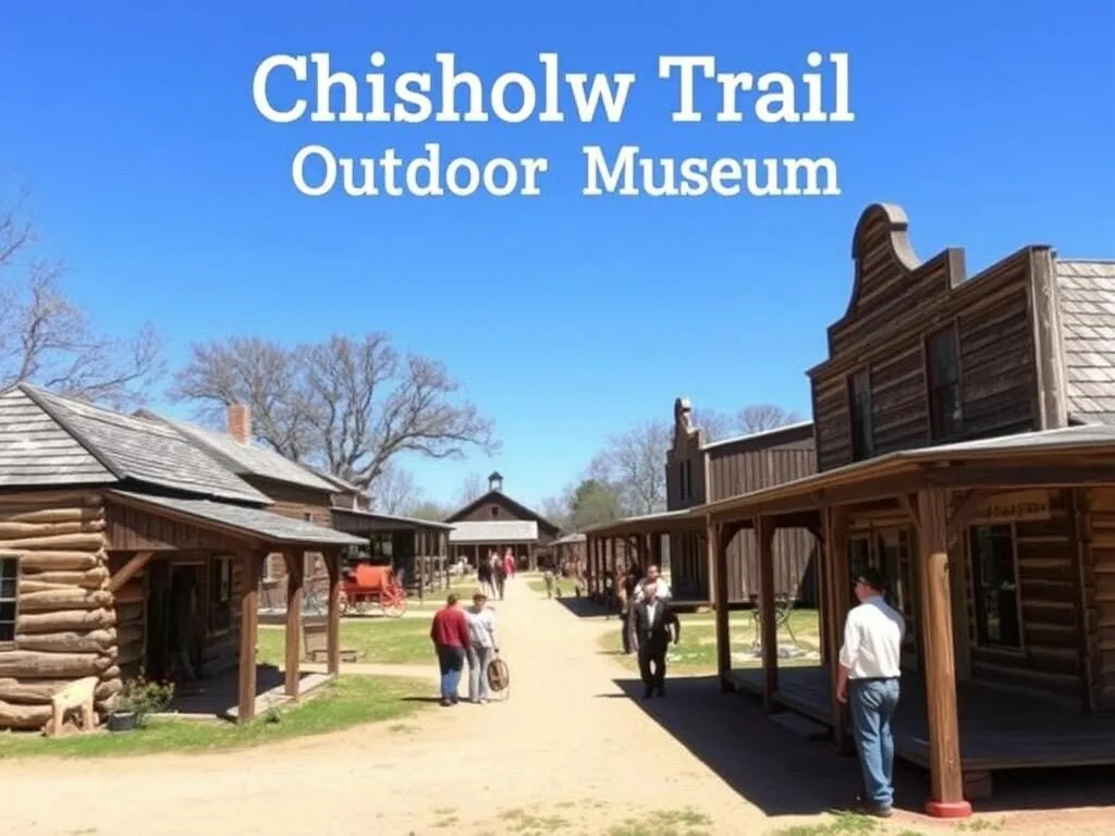 Chisholm Trail Outdoor Museum in Cleburne with historic buildings