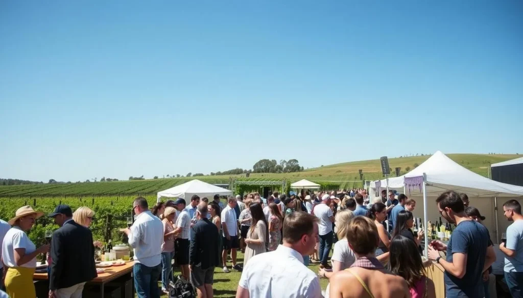 Clare Valley Gourmet Week festival with food and wine stalls Clare Valley Gourmet Week festival with food and wine stalls