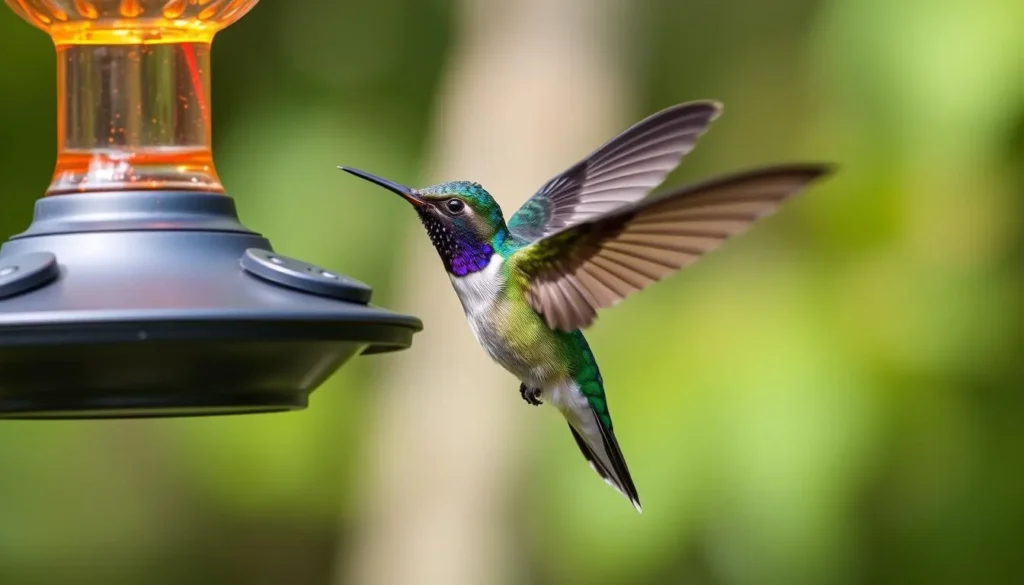 Close-up of a colorful hummingbird at the Acaime sanctuary in Valle de Cocora