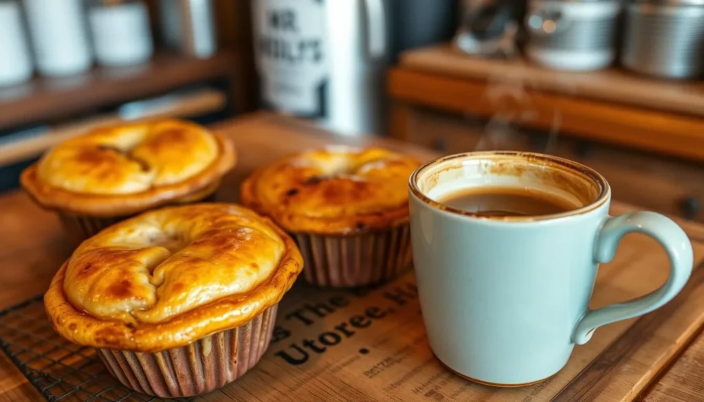 Coffee and fresh-baked goods at Mrs Woolly's General Store in Glenorchy