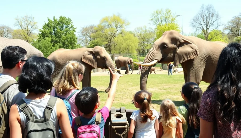 Colchester Zoo with families enjoying the wildlife exhibits, a top attraction among things to do in Colchester England