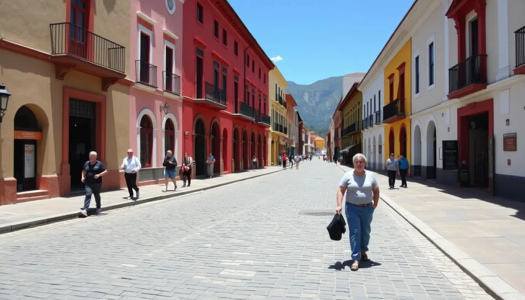 Colonial streets of Riobamba Ecuador that are easy to navigate on foot while exploring the best things to do in the city