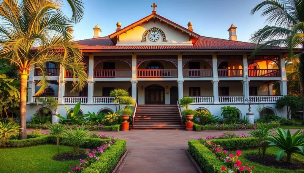 Colonial-style hotel in Antsirabe Madagascar with beautiful gardens Colonial-style hotel in Antsirabe Madagascar with beautiful gardens