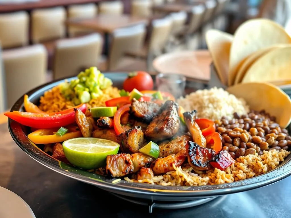 Colorful Tex-Mex dish being served at a San Marcos restaurant Colorful Tex-Mex dish being served at a San Marcos restaurant
