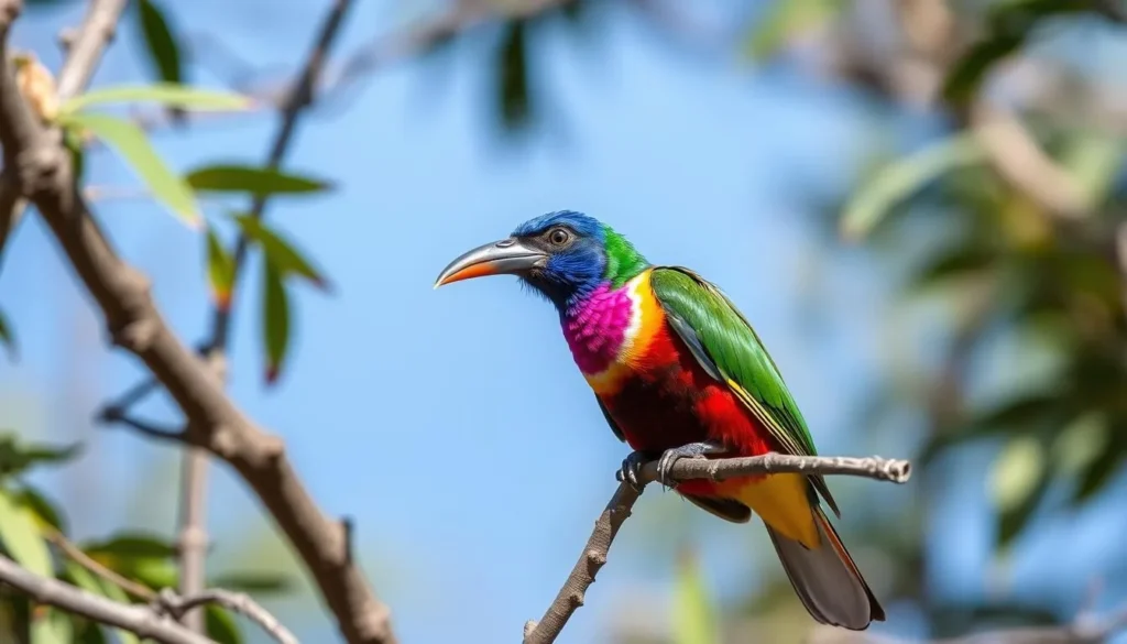 Colorful bird species in Andohahela National Park Colorful bird species in Andohahela National Park
