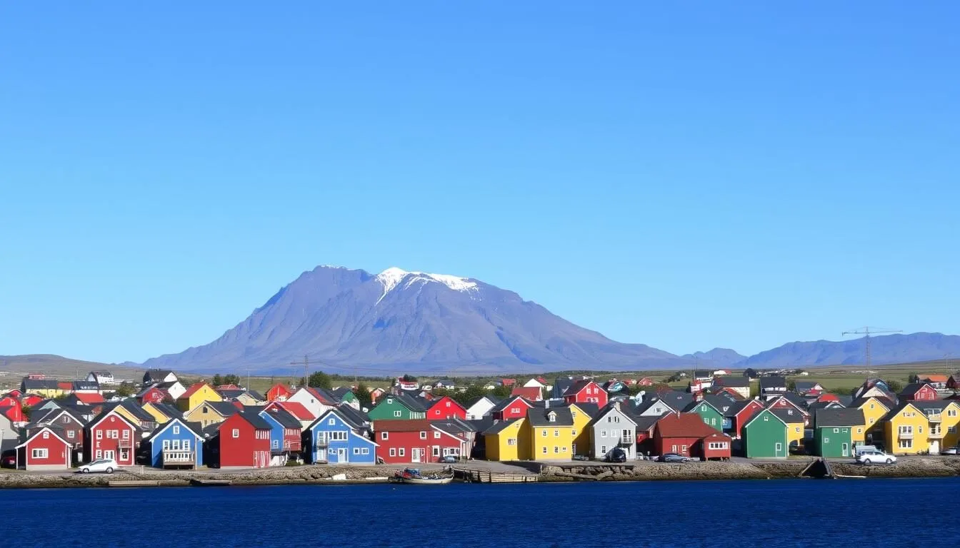 Colorful houses of Nuuk with Sermitsiaq mountain in the background - Nuuk, Greenland: Best Things to Do