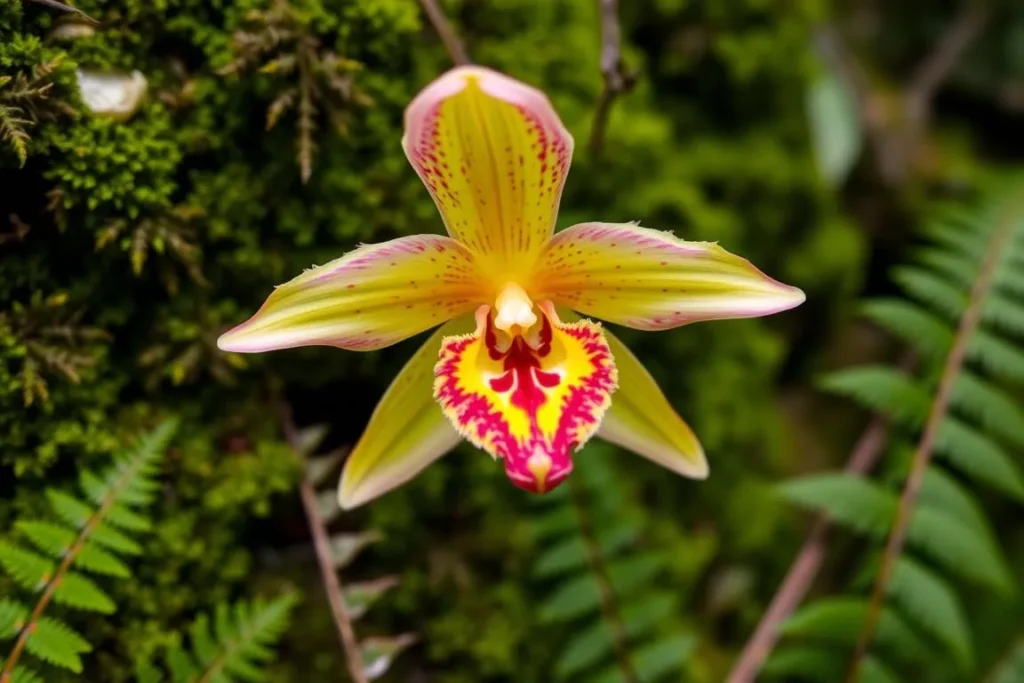 Colorful orchid species found in La Muralla National Park, Honduras