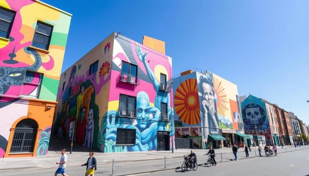 Colorful street art murals in Valparaiso Chile, one of the best things to do for visitors