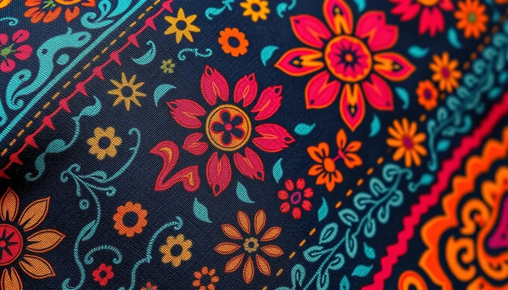 Colorful traditional Jambi batik fabric with intricate patterns