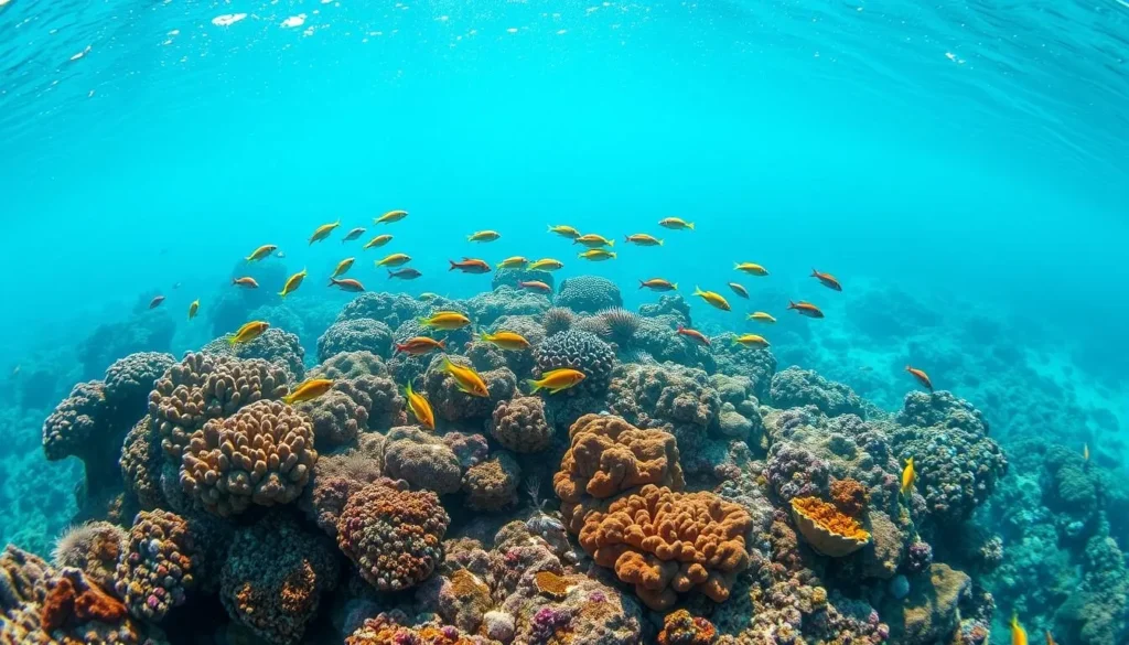 Coral reef near Corralillo, Cuba with colorful marine life