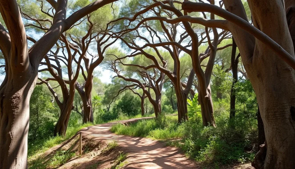Cork oak forest in Benslimane with hiking trails