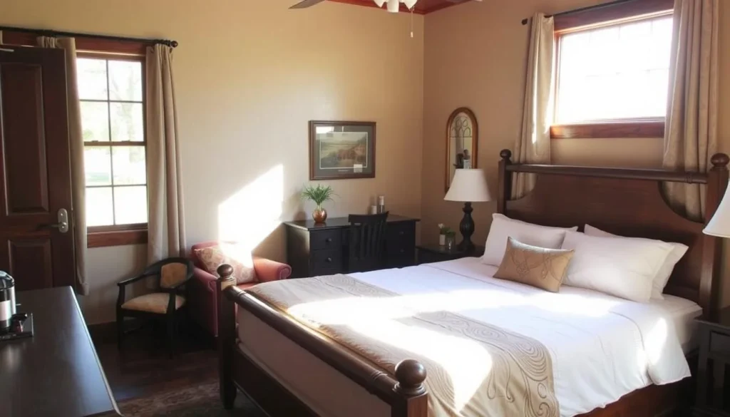 Cozy accommodation at River Ranch Inn in Leander with rustic charm and modern amenities