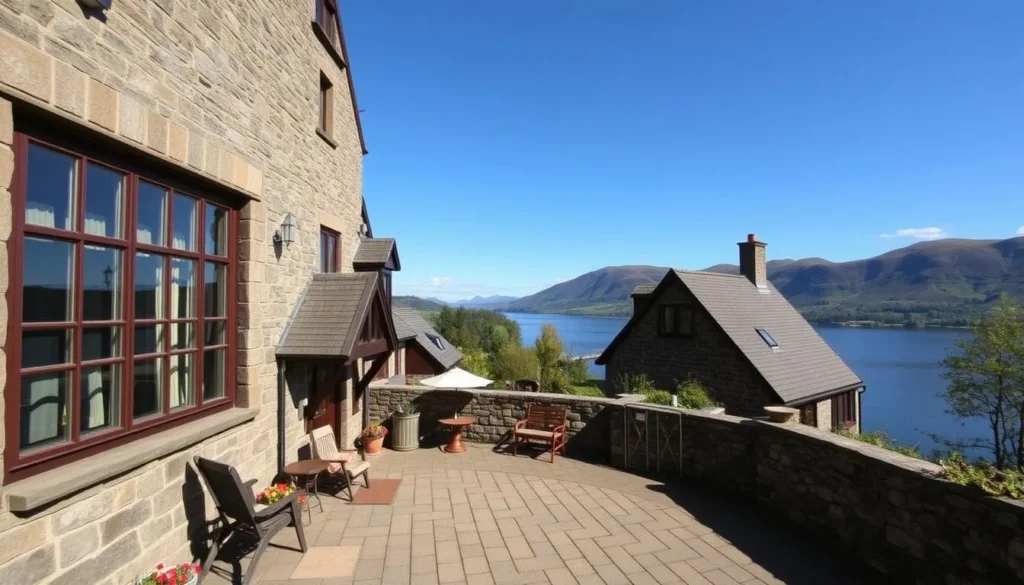 Cozy hotel with views of Loch Lomond in Trossachs National Park