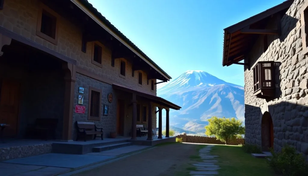 Cozy mountain lodge near Chimborazo National Park with traditional Andean architecture Cozy mountain lodge near Chimborazo National Park with traditional Andean architecture