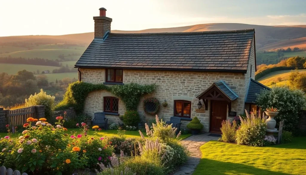 Cozy stone cottage accommodation in the Peak District with flowering garden Cozy stone cottage accommodation in the Peak District with flowering garden
