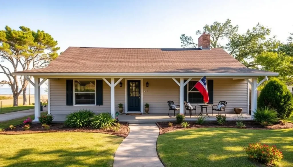 Cozy vacation rental home near Lake Lavon in Wylie, Texas with a porch and garden