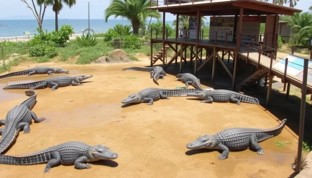 Crocodile farm (Granja de Cocodrilos de San Francisco) in Manzanillo