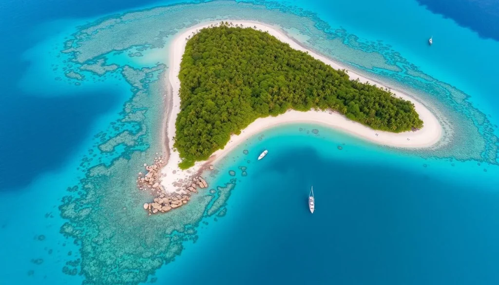 Crystal clear waters and coral reefs of Pahawang Island near Bandar Lampung