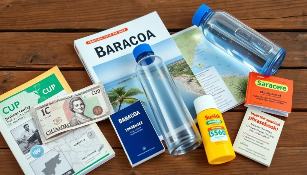 Cuban currency and travel essentials for Baracoa