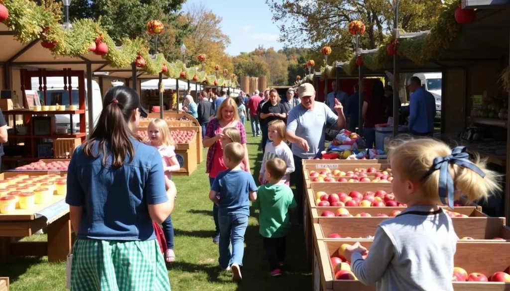 Cumberland Apple Festival with families enjoying fall activities