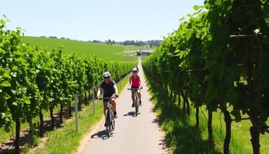 Cyclists on the Riesling Trail exploring Clare Valley South Australia things to do Cyclists on the Riesling Trail exploring Clare Valley South Australia things to do