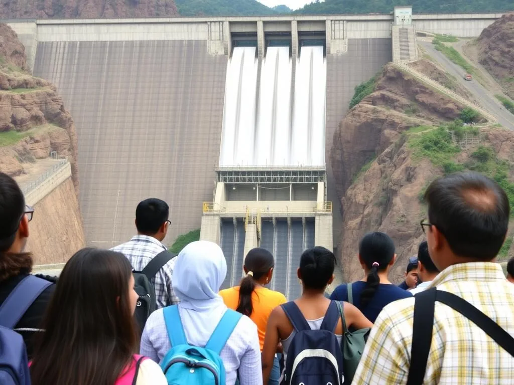 Dam tour at Randenigala showing the engineering marvel
