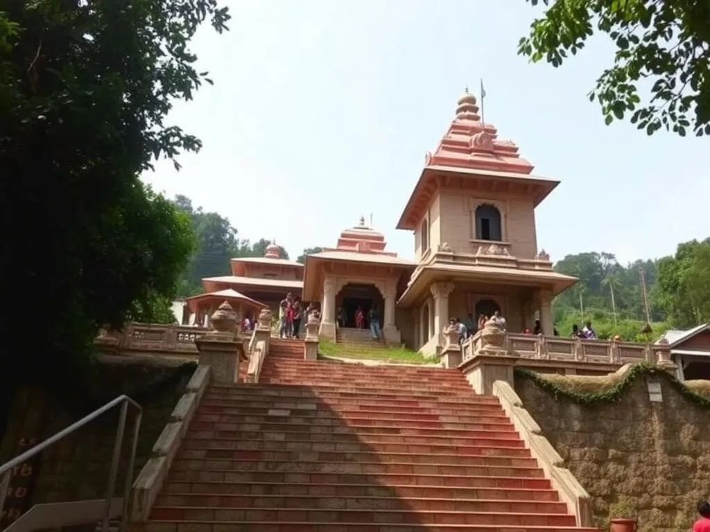 Dantakali Temple on a hilltop in Dharan