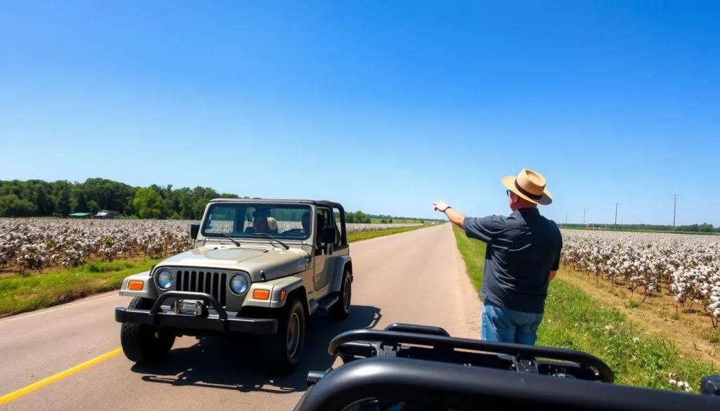 Delta Bohemian Jeep Tour exploring the countryside around Clarksdale Mississippi