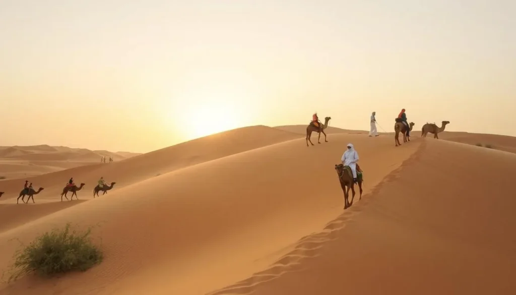 Desert landscape near Al-Buraimi with outdoor activities