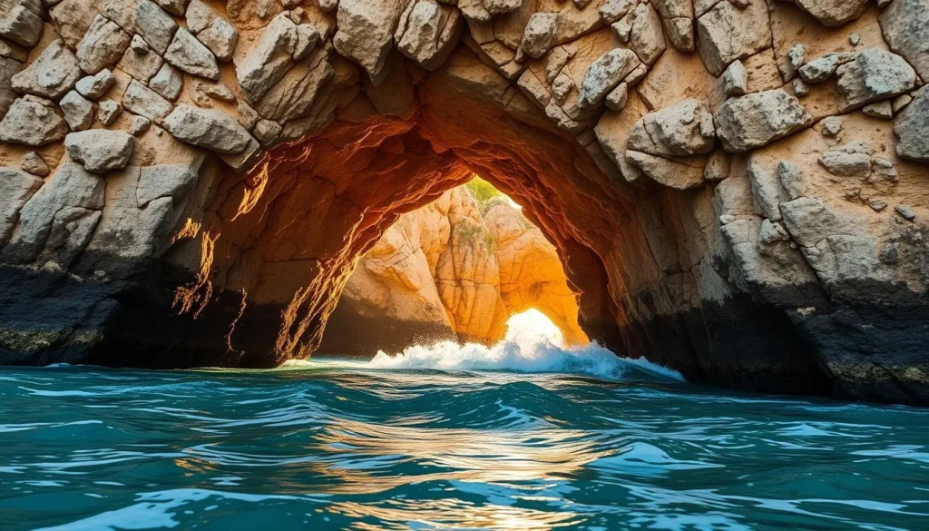Devil's Bridge, the iconic natural limestone arch at Indian Town National Park, Antigua and Barbuda