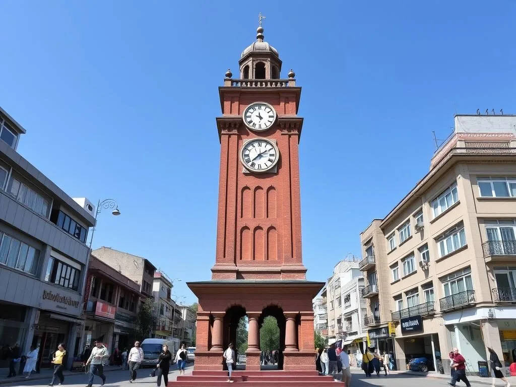 Dharan Clock Tower landmark in the city center