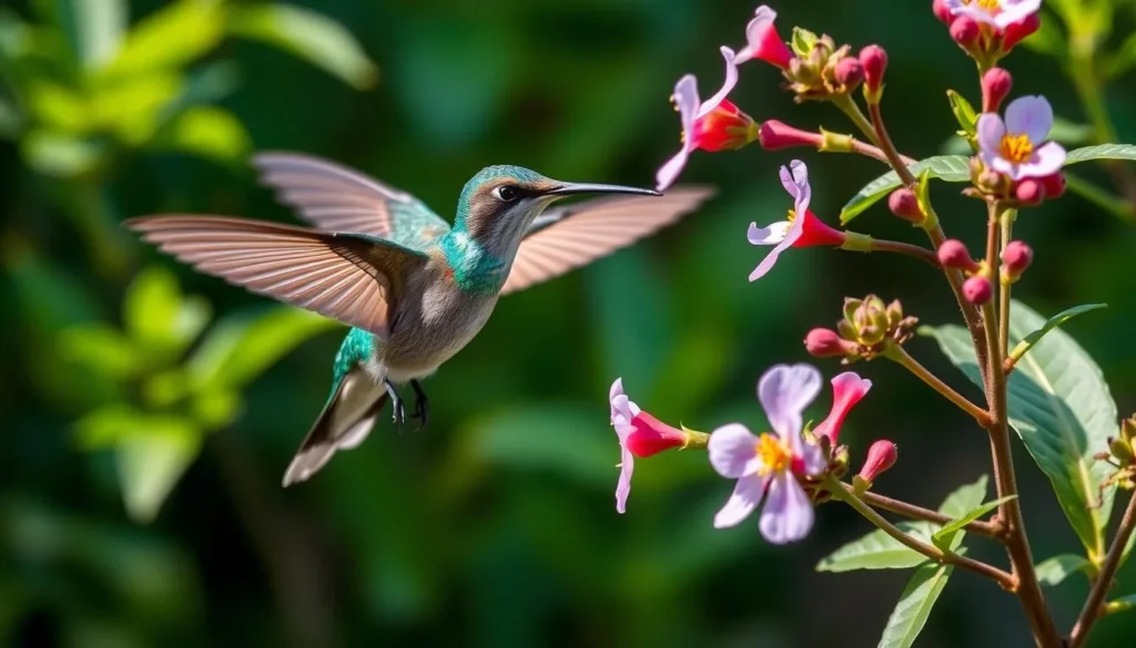 Diverse bird species found in Barranca del Cupatitzio National Park perched in the lush vegetation