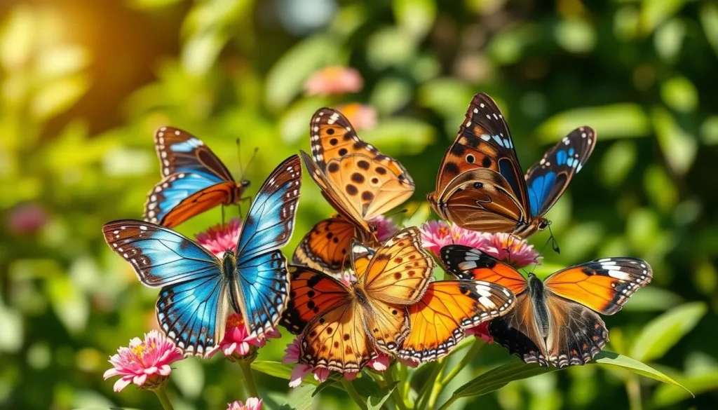 Diverse butterfly species in Bantimurung-Bulusaraung National Park