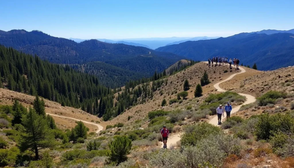 Diverse ecosystems with evergreen forests and chaparral in Robert Louis Stevenson State Park