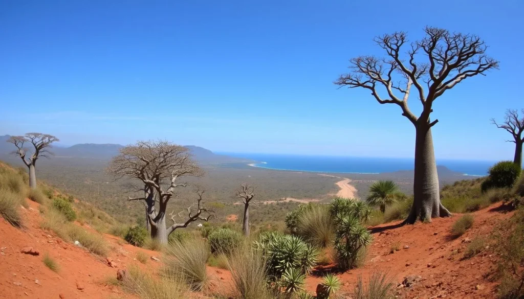 Diverse landscape of Kirindy Mitea National Park showing transition between forest and coastal areas