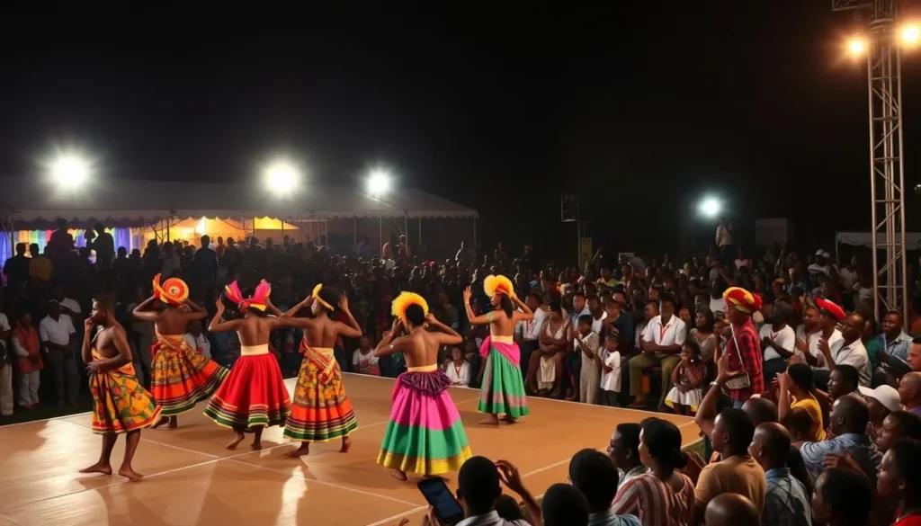 Donia Music Festival performance in Hell-Ville (Nosy Be), Madagascar with traditional dancers