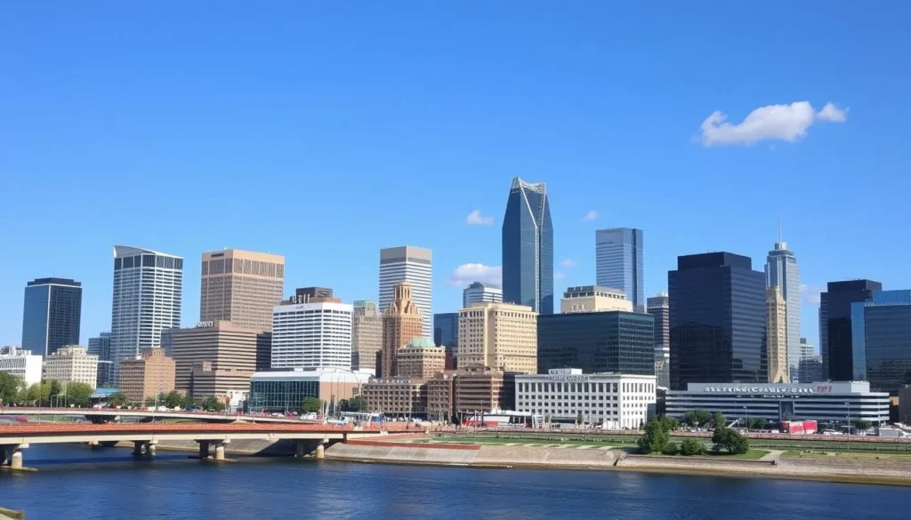 Downtown Fort Worth skyline with its distinctive buildings and urban landscape