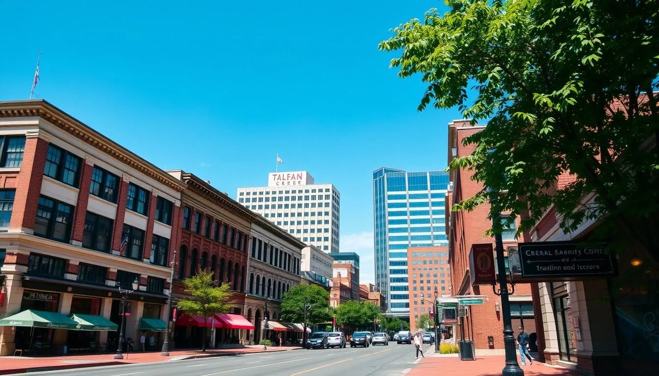 Downtown-Jackson-Tennessee-skyline-with-historic-buildings-and-vibrant-street-scene Downtown Jackson Tennessee skyline with historic buildings and vibrant street scene