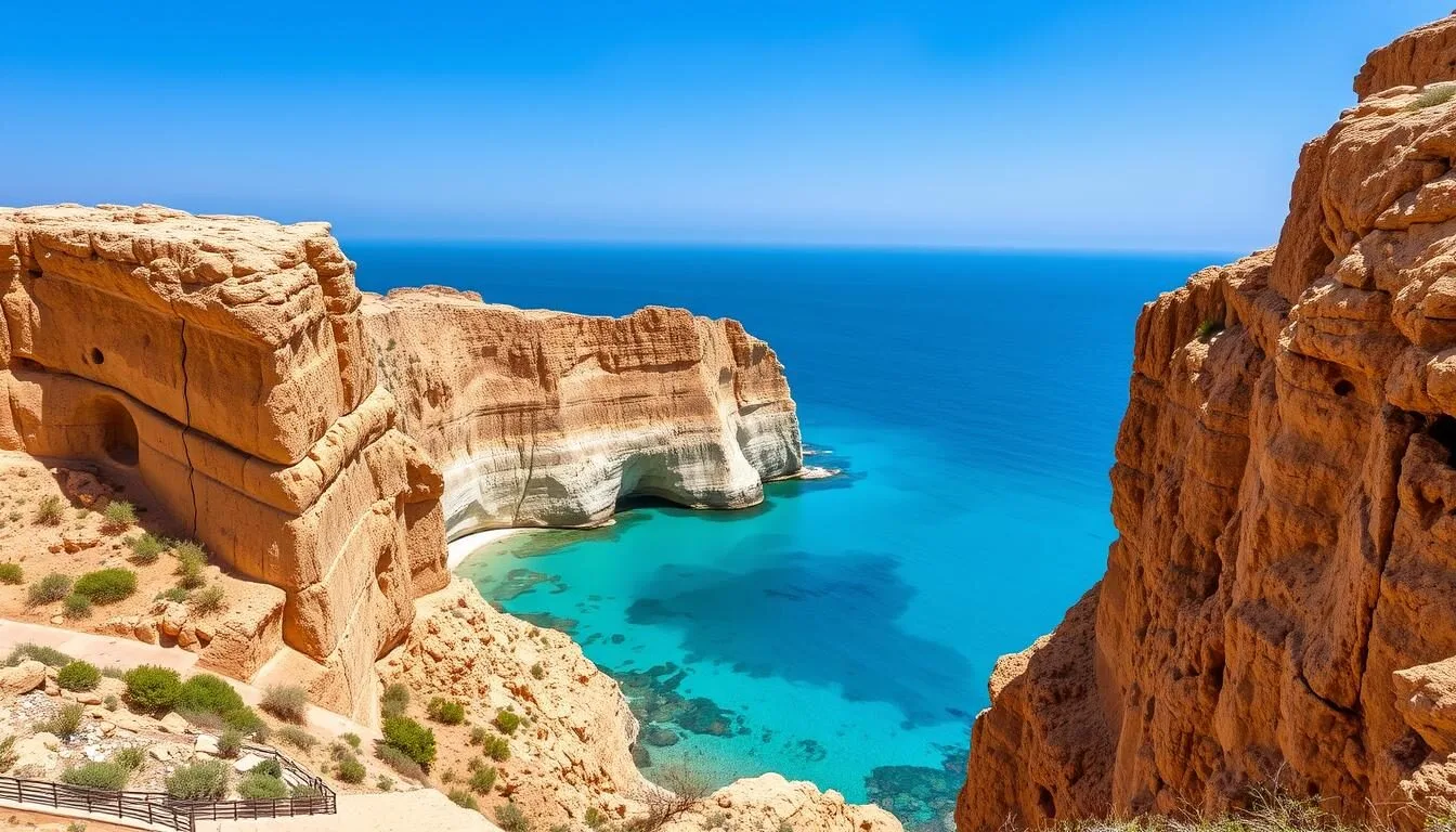 Dramatic-cliffs-of-Zembra-National-Park-rising-from-the-Mediterranean-Sea-with-turquoise-waters Dramatic cliffs of Zembra National Park rising from the Mediterranean Sea with turquoise waters below