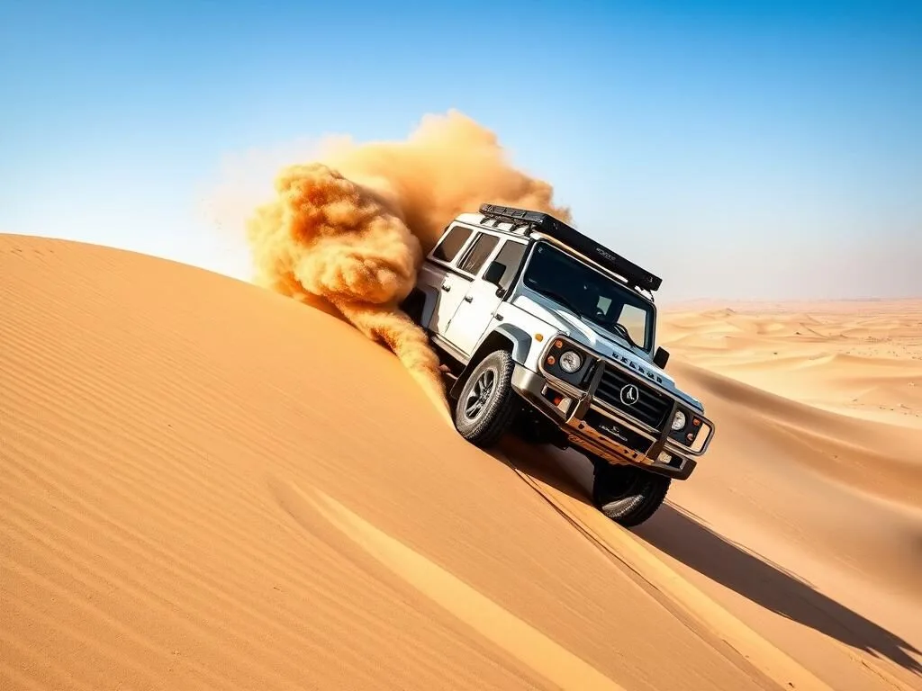 Dune bashing adventure in 4x4 vehicle near Dukhan
