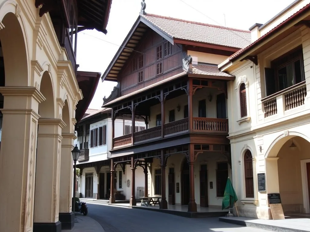 Dutch colonial architecture on Jalan Erlangga in Singaraja's historic district