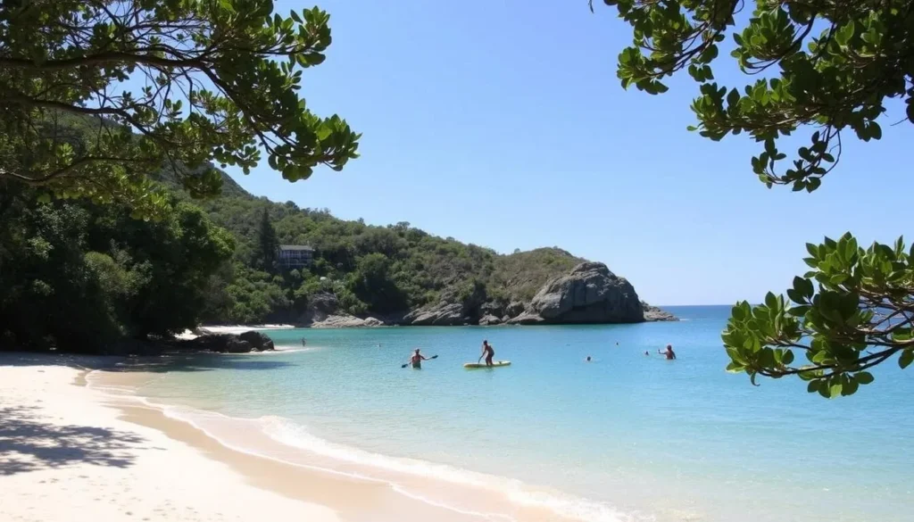 Echo Beach at Tallebudgera Creek with calm waters and sandy shore