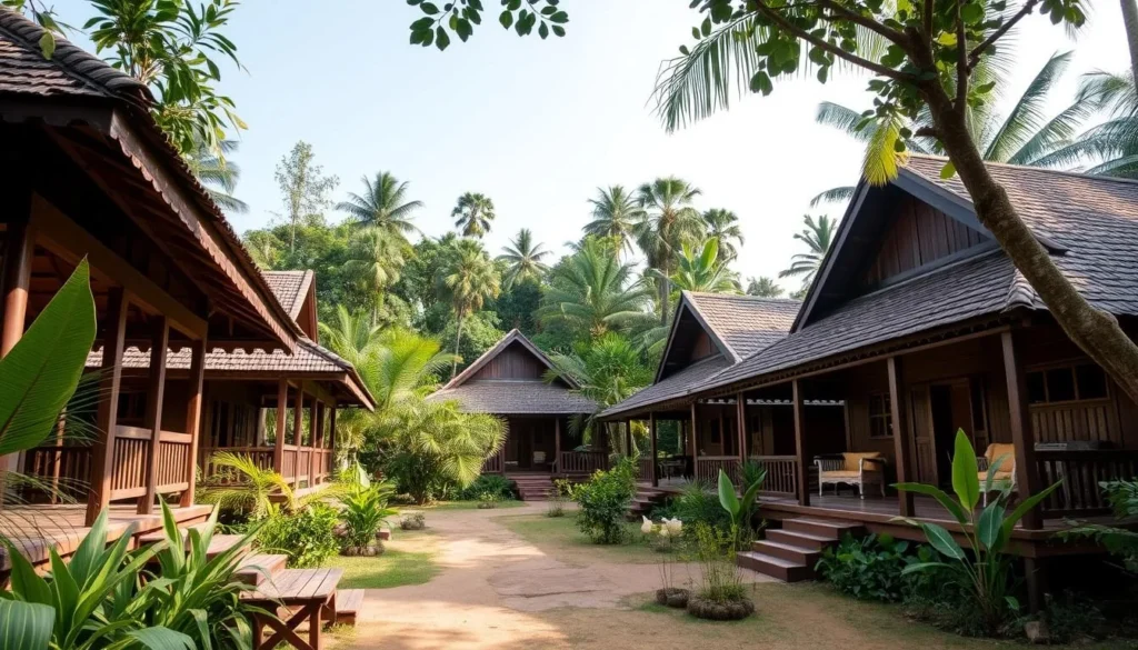Eco-friendly accommodation near Phou Xieng Thong National Protected Area with traditional Lao architecture